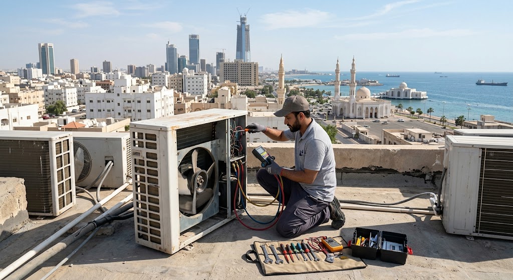صيانة مكيفات حي النزهة جدة بأفضل الفنيين وأرخص الأسعار لضمان تبريد مثالي
