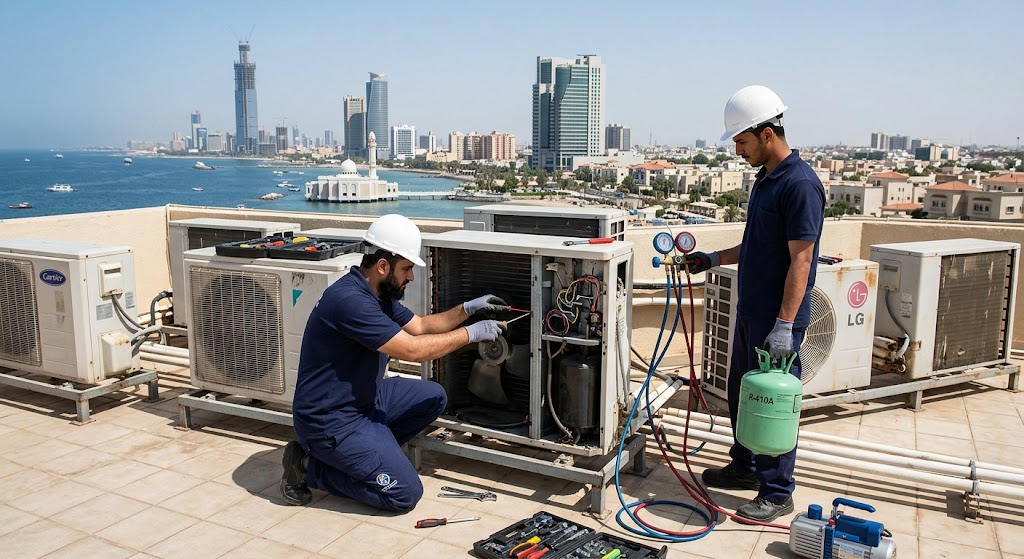 شركة تنظيف مكيفات جدة لغسيل المكيفات بأحدث الأجهزة وإزالة الغبار والروائح الكريهة