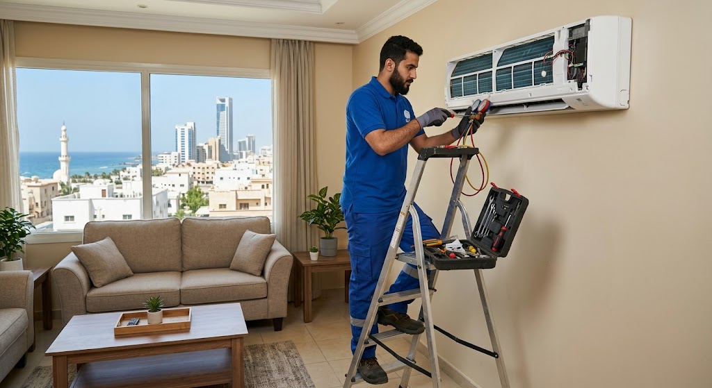 عقود صيانة دورية للمكيفات بجدة للشركات والفلل لضمان تبريد مثالي طوال العام