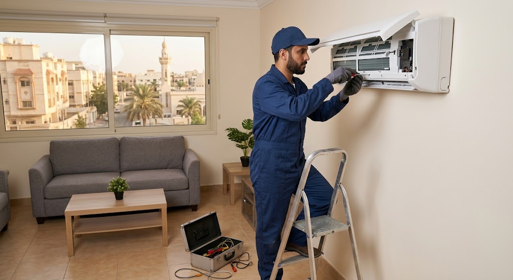 صيانة مكيفات حي الروضة جدة بأفضل الفنيين وأعلى كفاءة تبريد